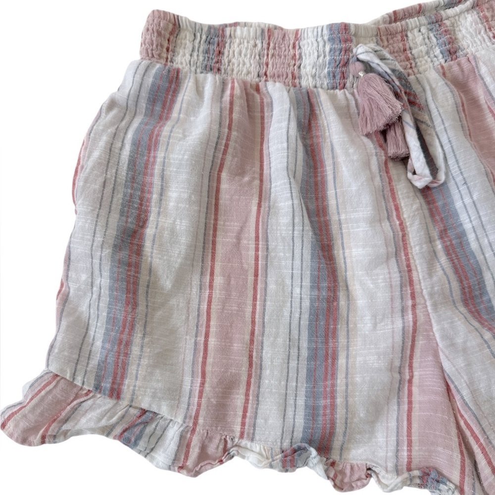 American Eagle Stripe Cotton Ruffle Shorts - Picture 4 of 6
